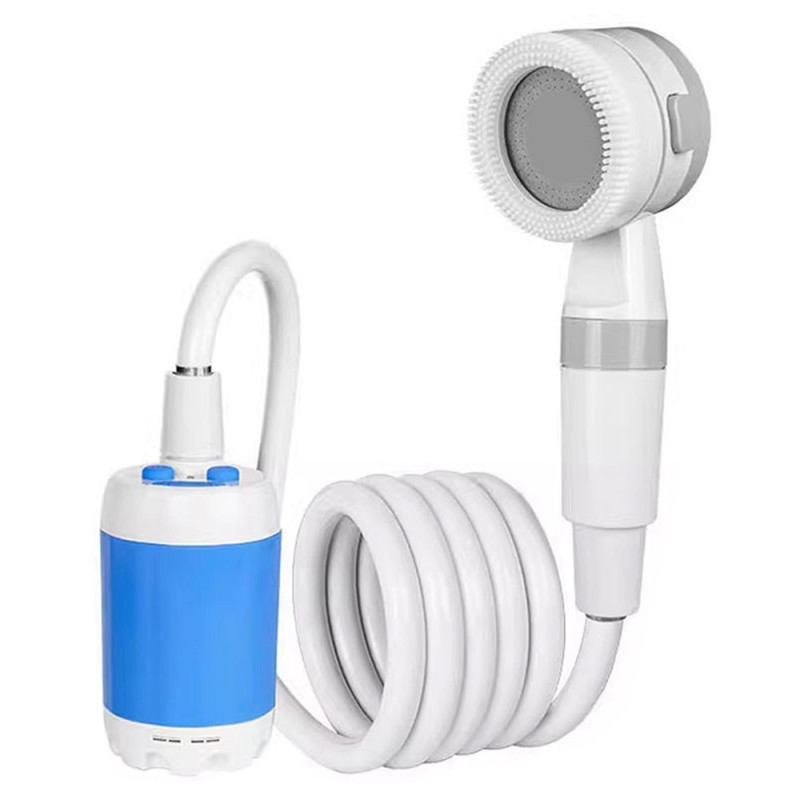 4000mAh electric shower camping portable shower head pump outdoor hiking travel