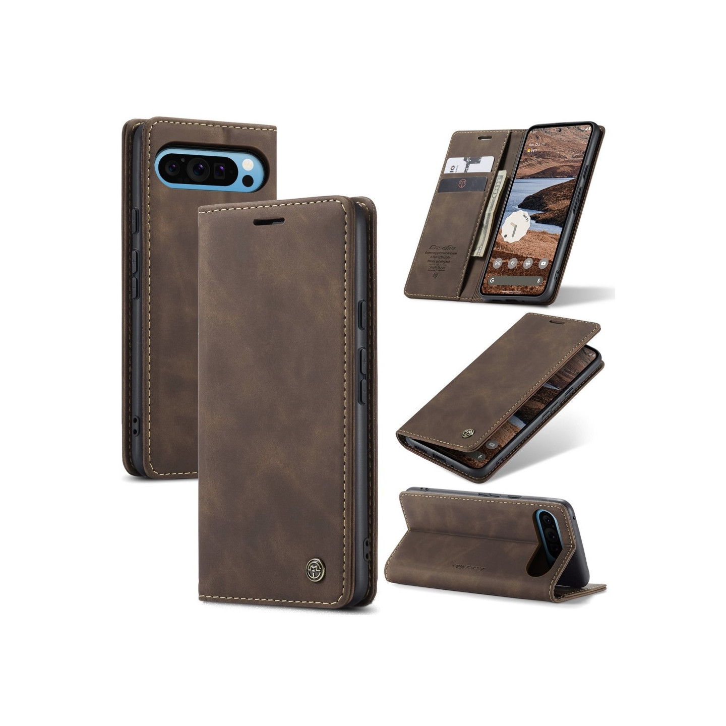 CASEME Til Google Pixel 9 Pro XL Etui Stativ Telefon Cover