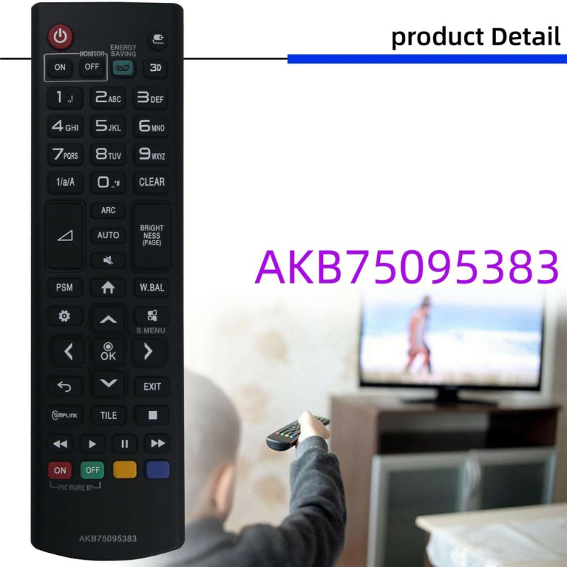 TV fjernkontroll Erstatning for AKB75095383 For LG TV