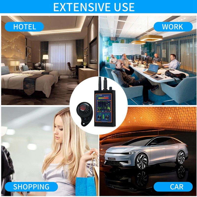 högkänslig trådlös RF - signal gömd kameradetektor Skanna magnetisk GPS - sökare