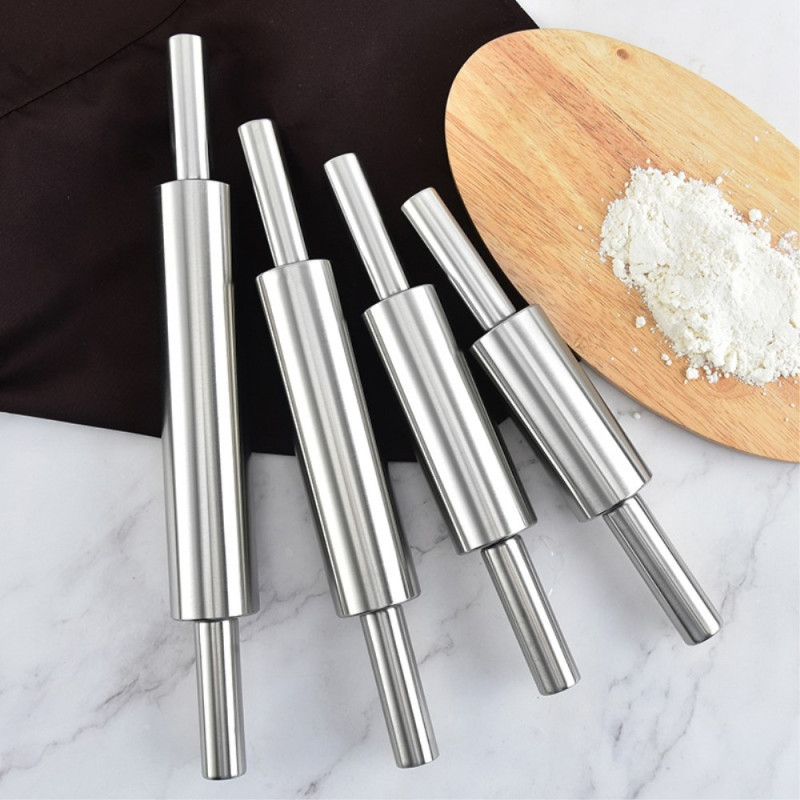 Stainless steel rolling pin Non - stick Pastry Dough Baking Kitchen - 30 cm