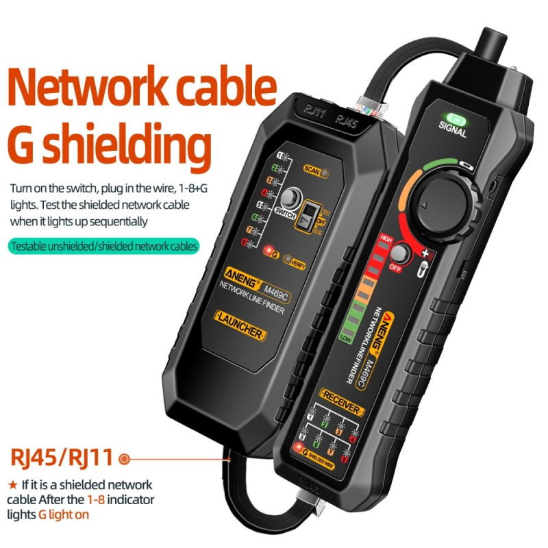 ANENG Nettverkskabeltester Nettverk Ethernet Wire Tracker - kabelfinner