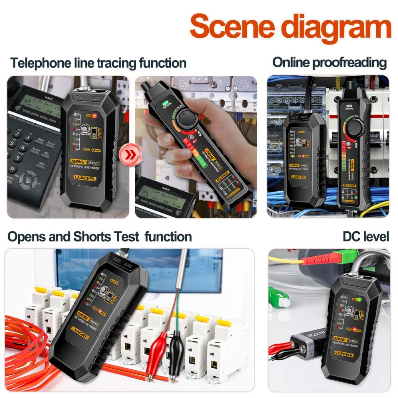 ANENG Network Cable Tester Network Ethernet Wire Tracker Cable Finder