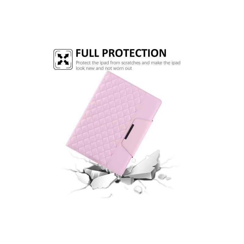 For iPad 10.9 2022 Gen 10 Embroidery Grids Tablet Cover