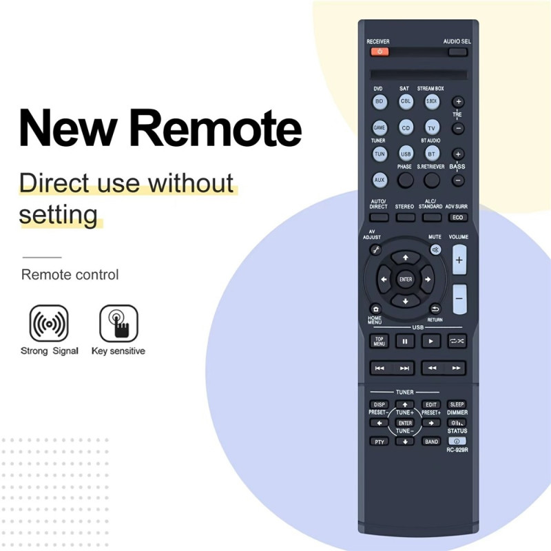 Fjernbetjening Udskiftning til RC-929R til Pioneer AV-receiver