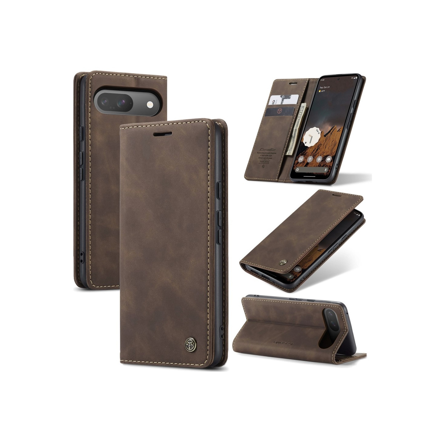 CASEME Til Google Pixel 9 Pro/Pixel 9 Veske Stativ Telefonveske