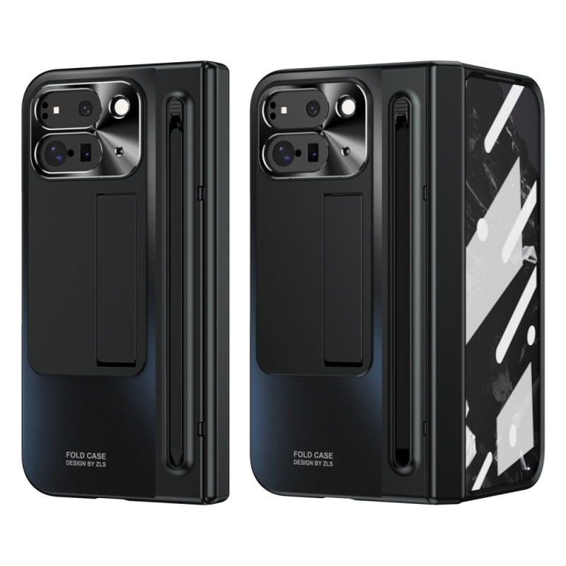 For Google Pixel 9 Pro Fold 5G Deksel med Herdet Glassfilm, Stylus - Svart