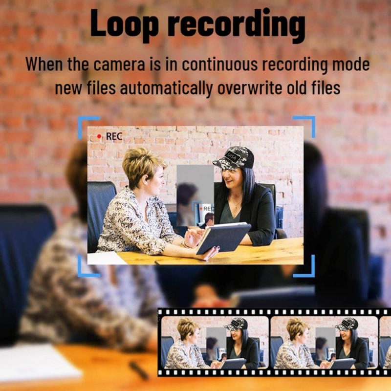 Cap HD 1080P Loop Recording Fjernvisning Baby Nanny Surveillance WiFi - kamera