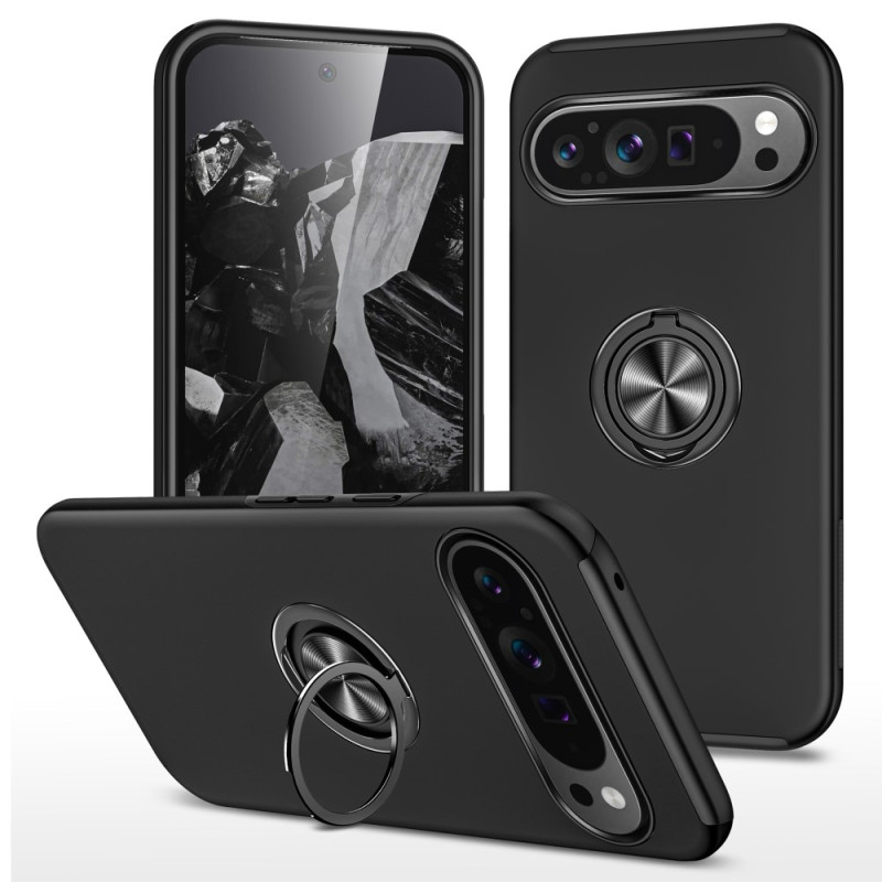 For Pixel 9/Pixel 9 Pro Hybrid Deksel med Fingerring - Svart