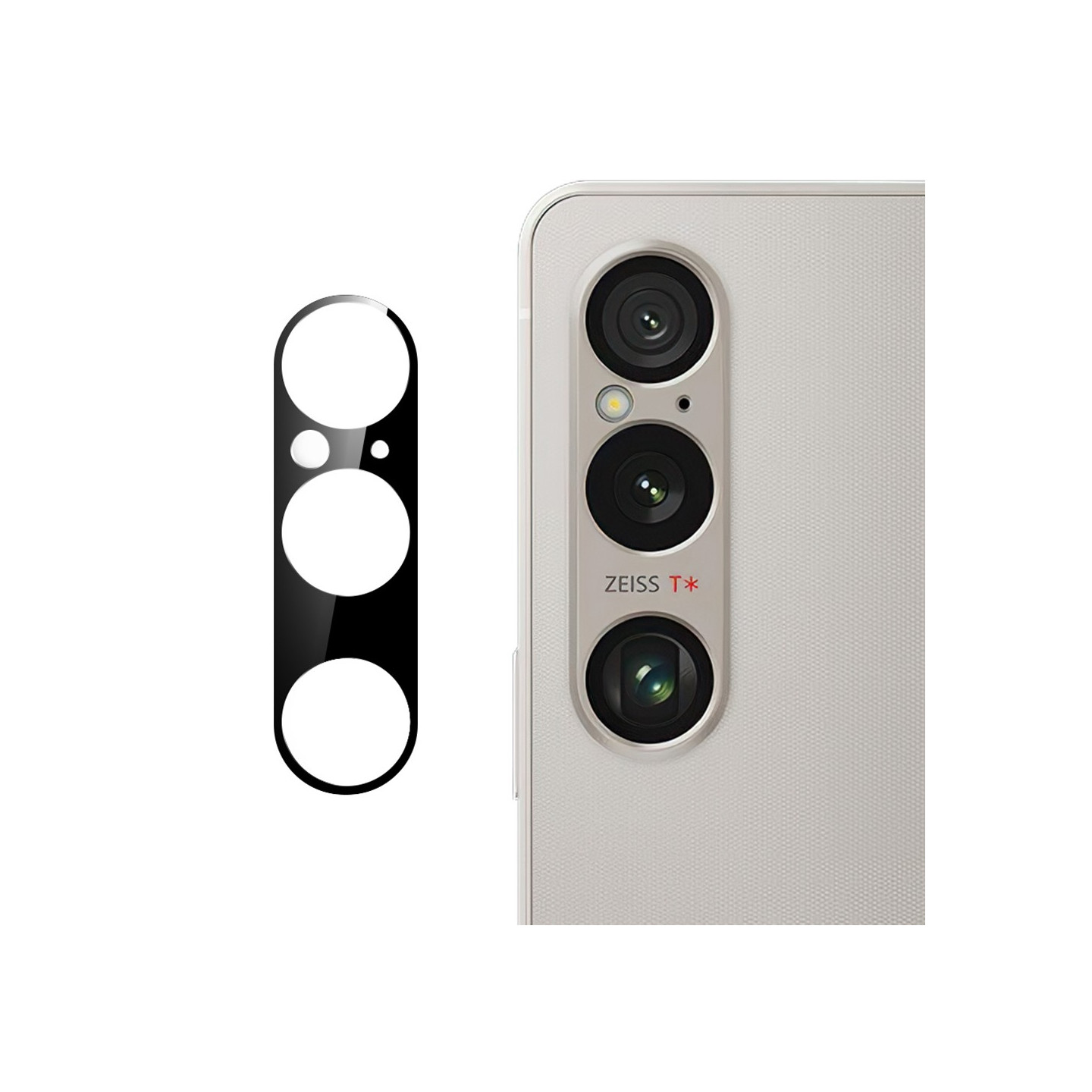 Til Sony Xperia 1 VI Kameralinsefilm Objektivdeksel i Herdet Glass