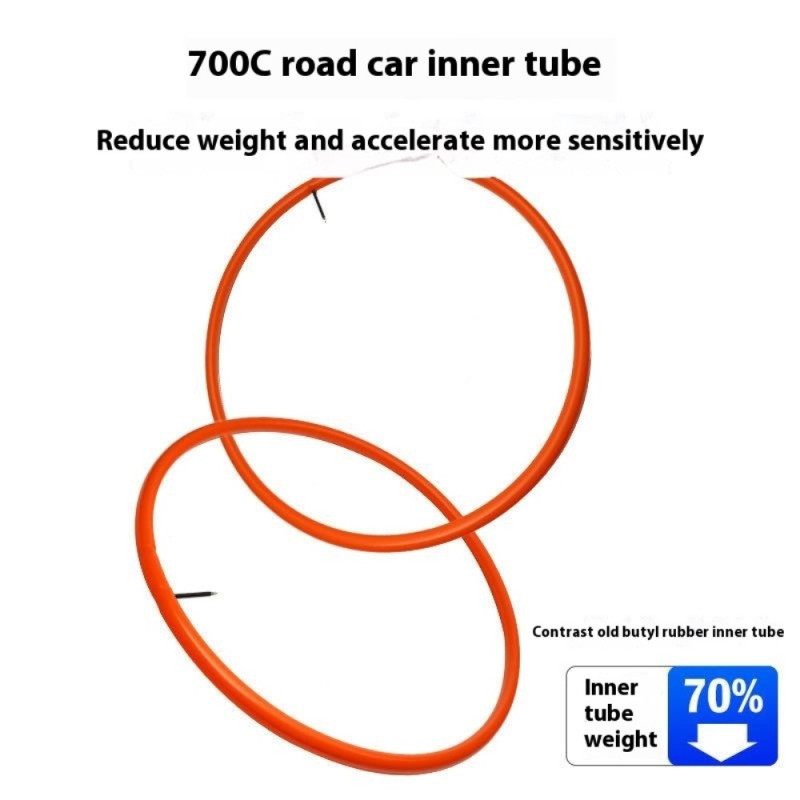Ultrakevyt pyörän letku kahdella renkaan korjauspaikalla - 700C Presta - venttiili 65mm