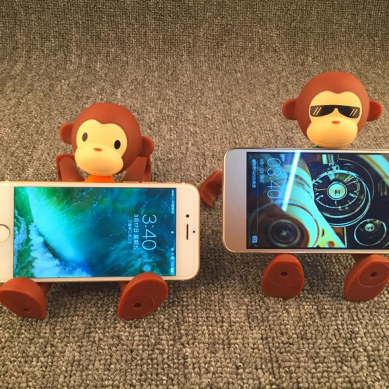 Universal mobiltelefonstativ Cute Animal Monkey Justerbar telefonholder