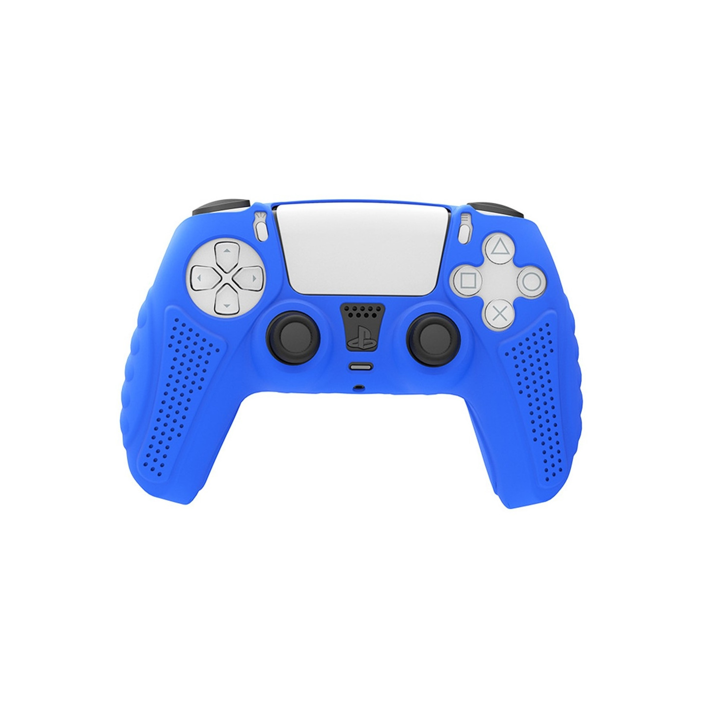HONSON Protective Case Shell for Sony Playstation 5 Anti - Slip Silicone Skin Cover - Blue