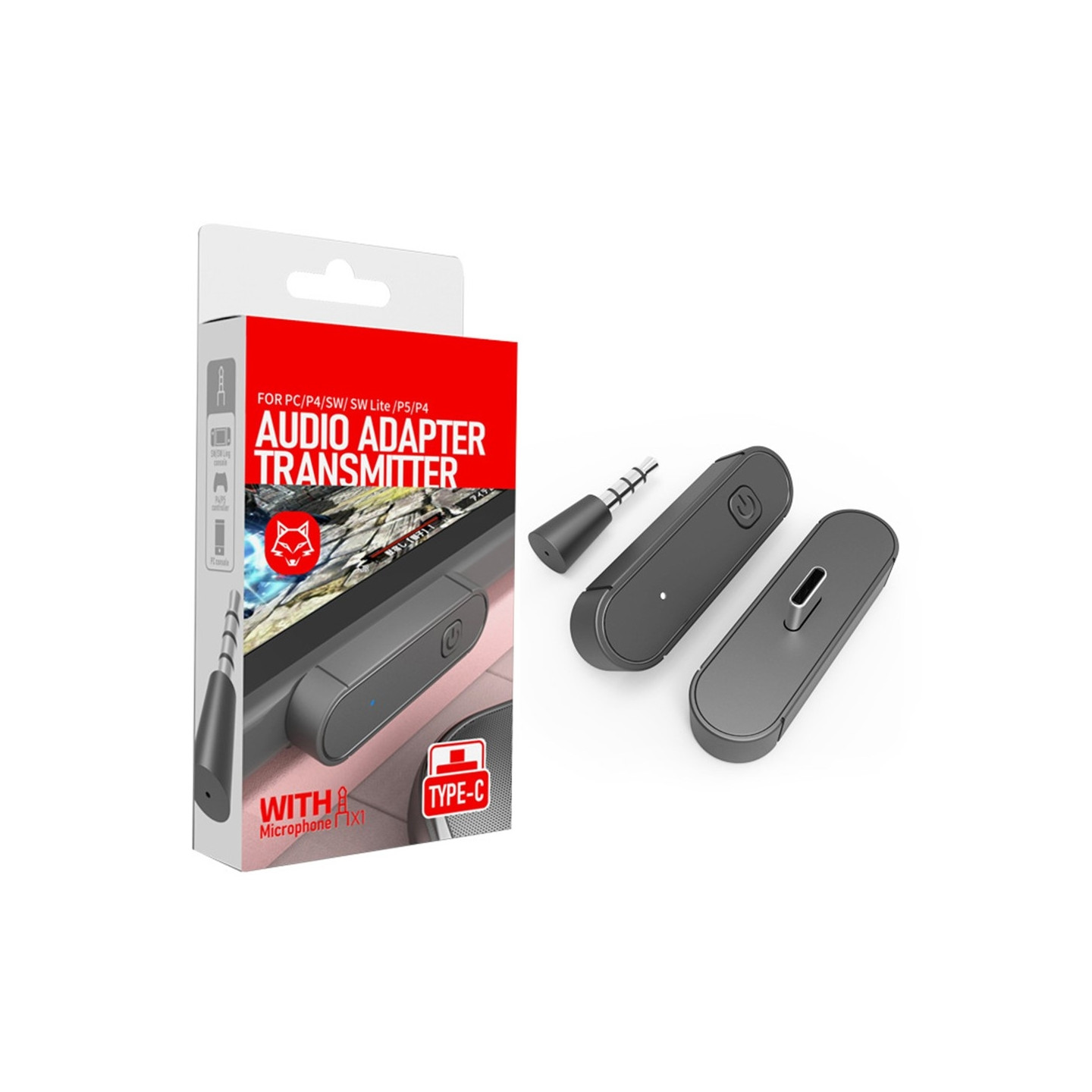 Kompatibel med Nintendo Switch Lite PS4 PS5 Spillkonsoll Bluetooth - mottakersender