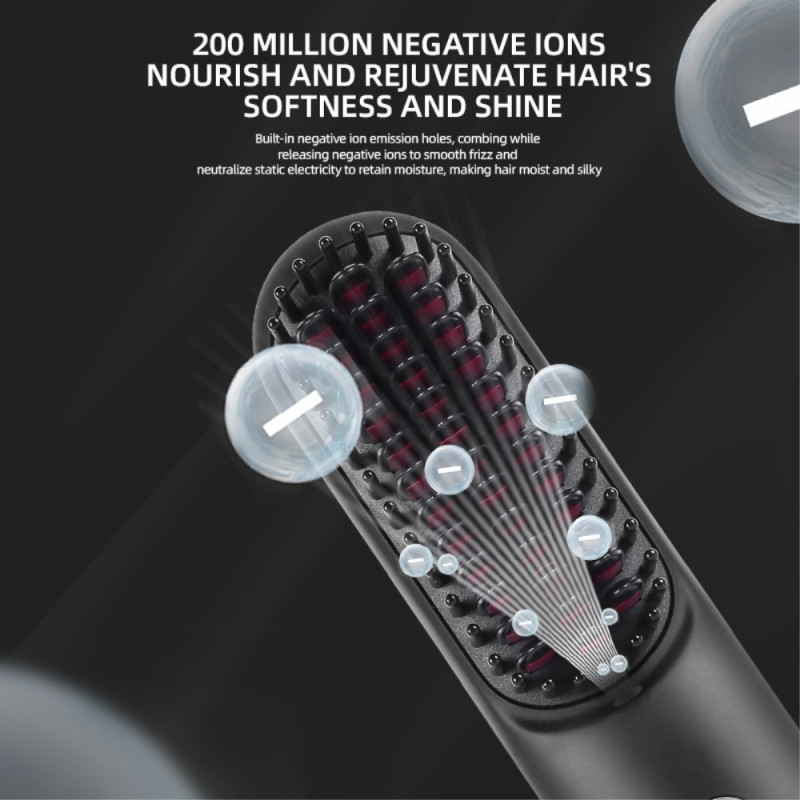 Trådløs hårrettetang Curler Temperaturvisning Krølltang Hårkam