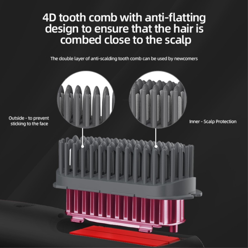 Langaton suoristuskiharrin lämpötilanäyttö Kiharrin hiuskampa