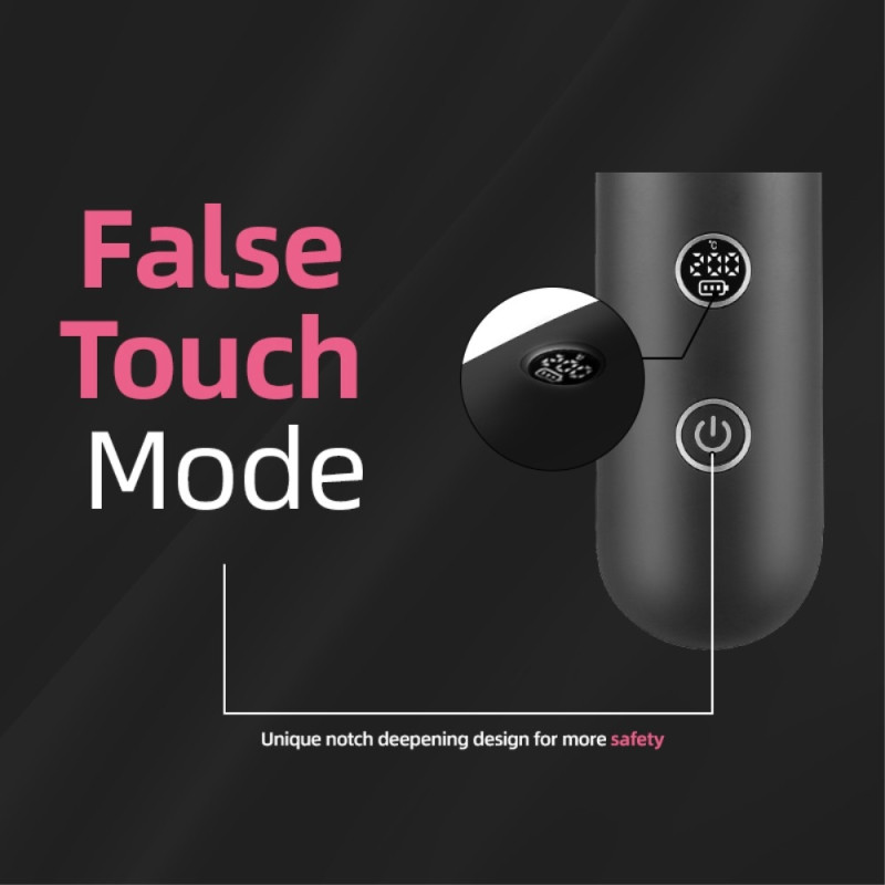 Langaton suoristuskiharrin lämpötilanäyttö Kiharrin hiuskampa