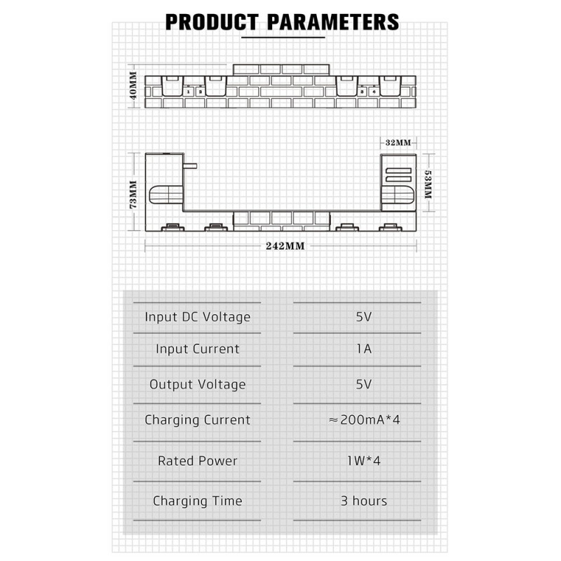 Kompatibel med Nintendo Switch OLED Joy - Con Controller Ladestasjon