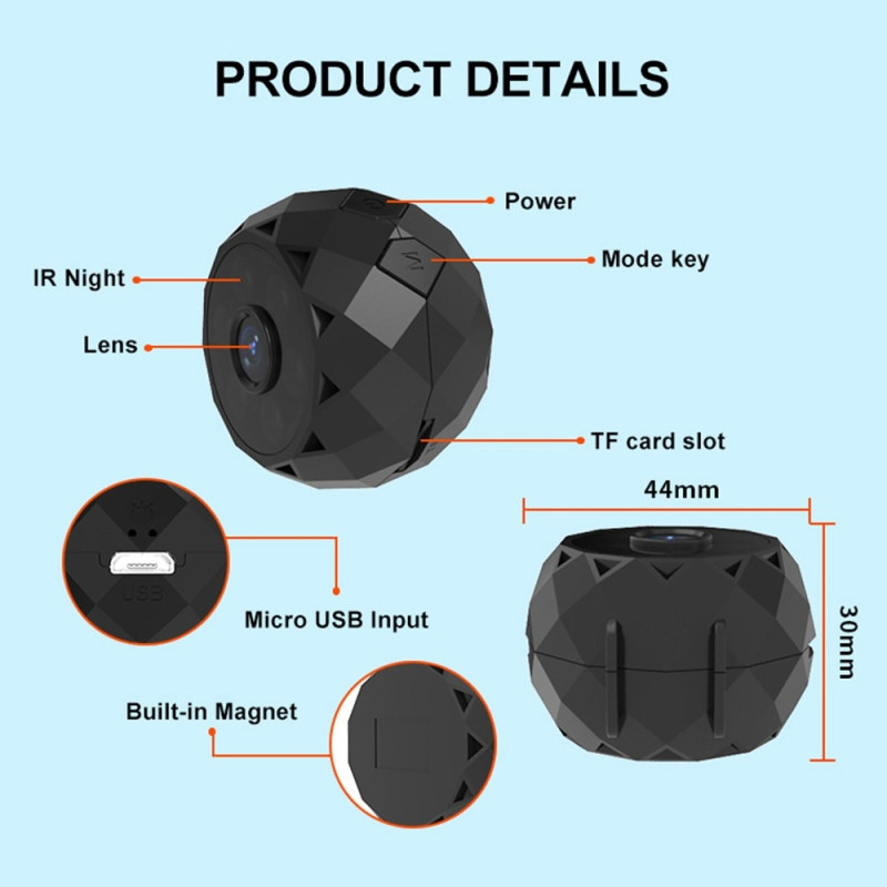 Hjemmeovervågning WiFi - kamera Mobiltelefon Fjernovervågning Night Vision - kamera