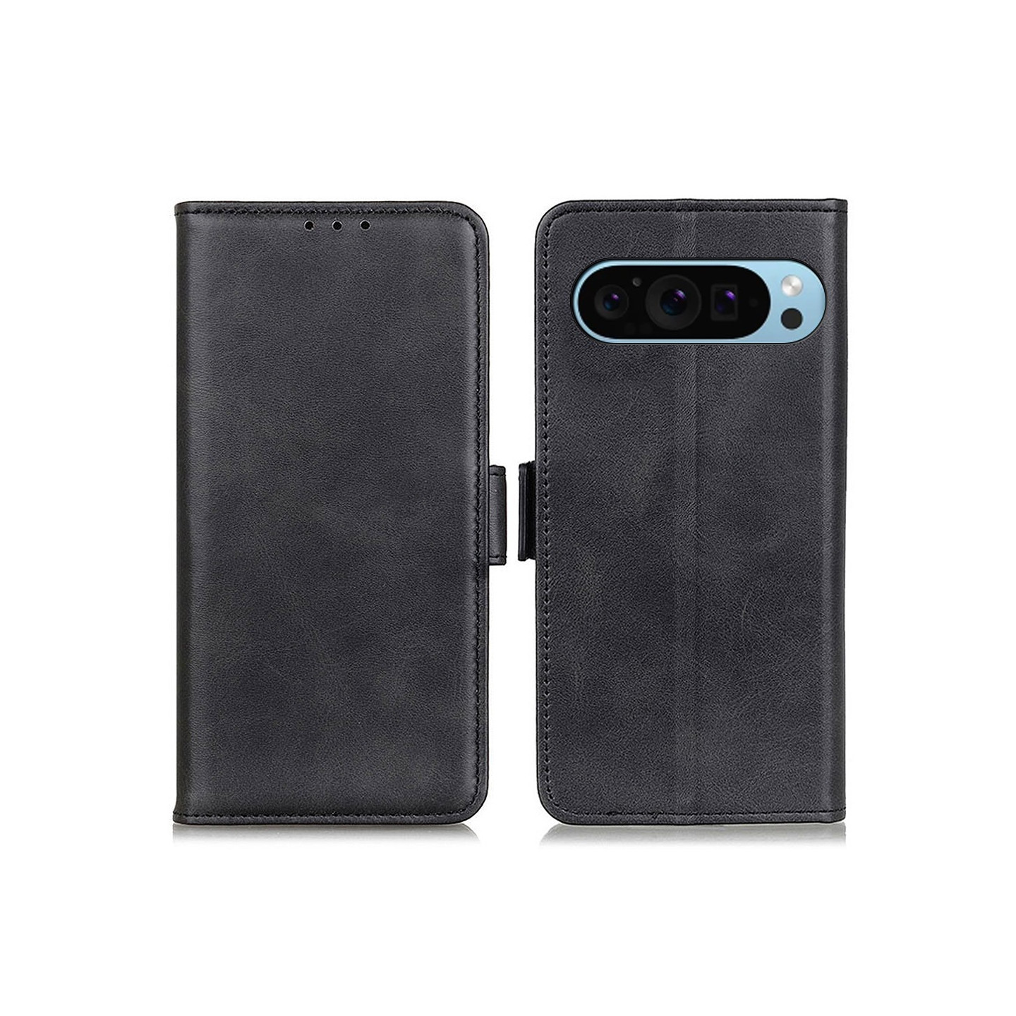 Til Google Pixel 9 Pro / Pixel 9 Telefoncover Stativ Etui - Sort