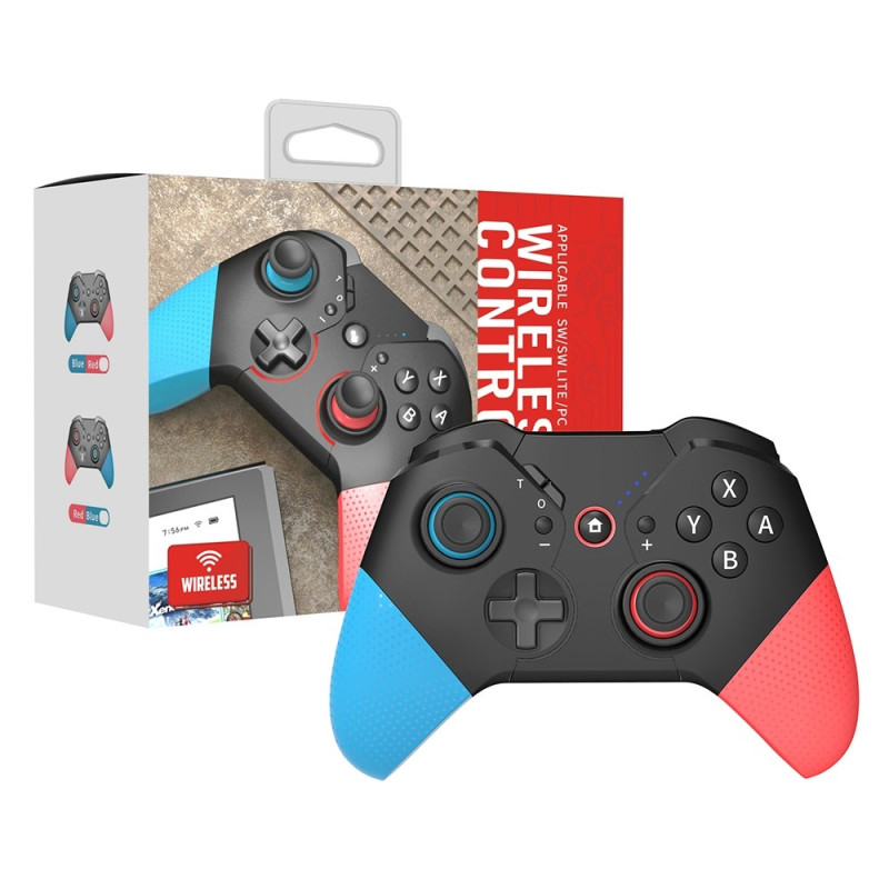 Kompatibel med Nintendo Switch Wireless Game Controller Vibration Design - Blå+Rød