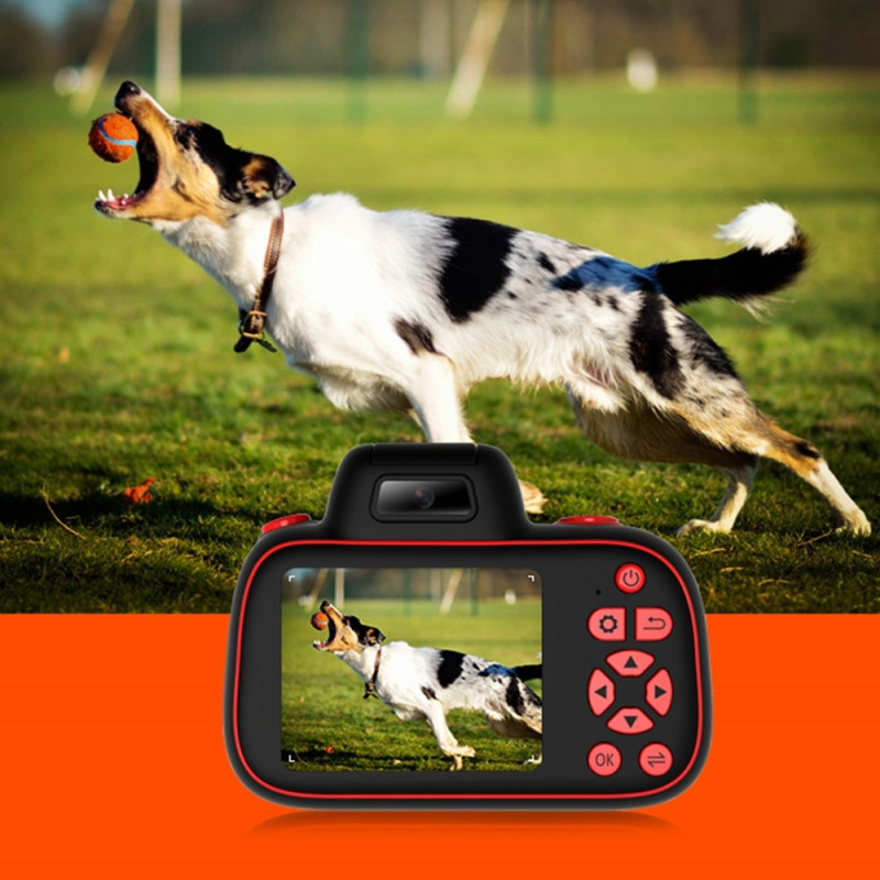 D6PRO 2,4" digitalt zoomkamera med dobbelt objektiv 4K videooptager + 32GB TF - kort