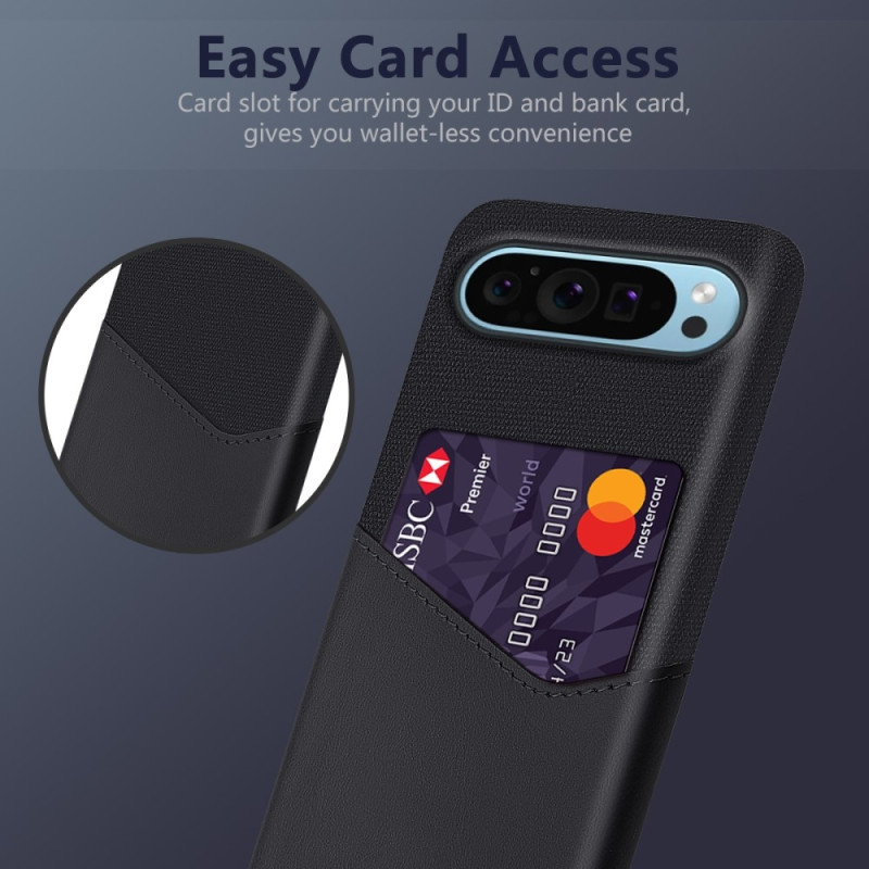 For Google Pixel 9/9 Pro Veske m/Kortspor - Svart