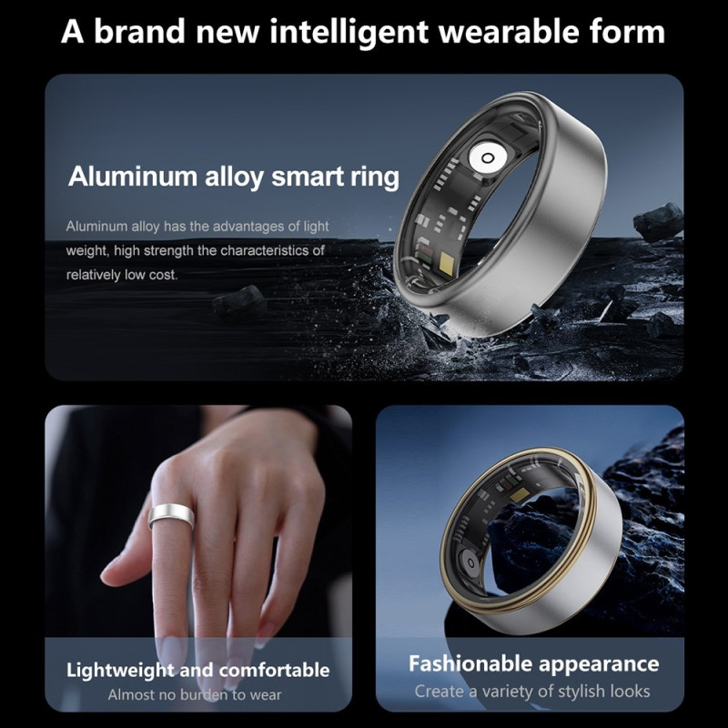 Smart Ring Bluetooth Finger Health Tracker 19,9 mm indre diameter