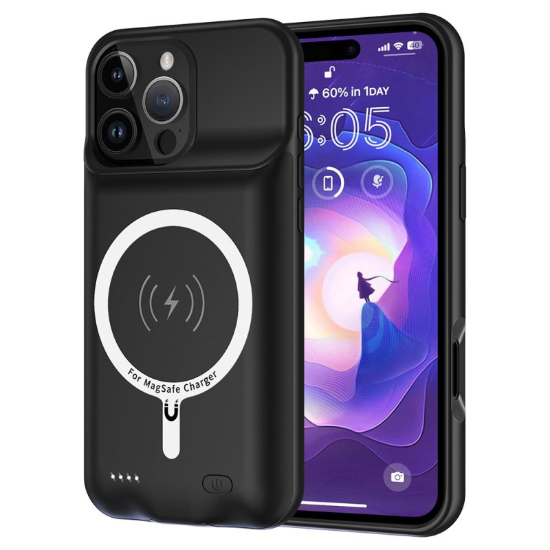 For iPhone 16 Pro Portable Charger Case 7000mAh PowerBank compatible with MagSafe