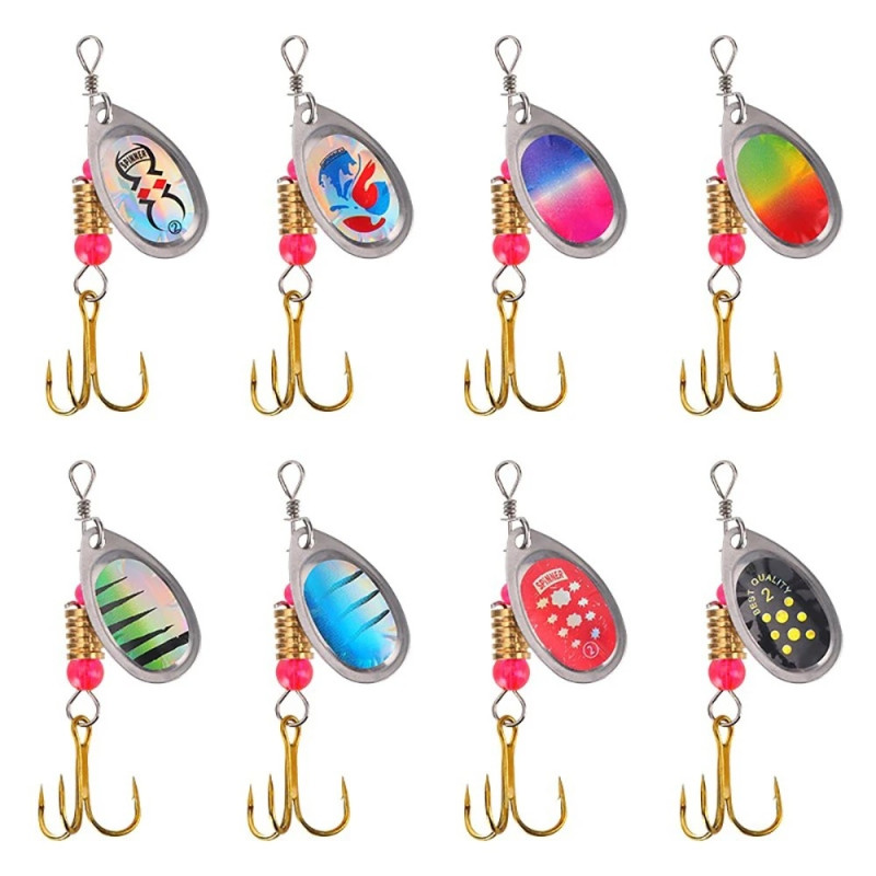 16 pcs 3g metal spinner bait Fishing lure lure with storage bag - A