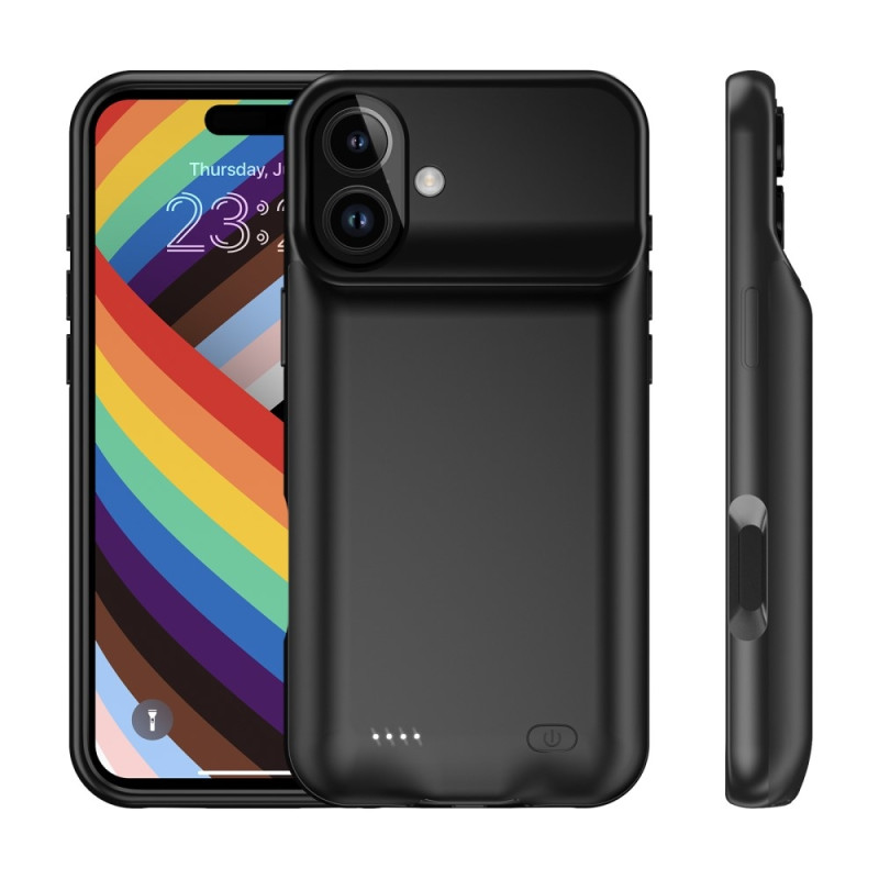 Til iPhone 16 Plus 7000mAh genopladeligt batteriskal opladningsetui Powerbank