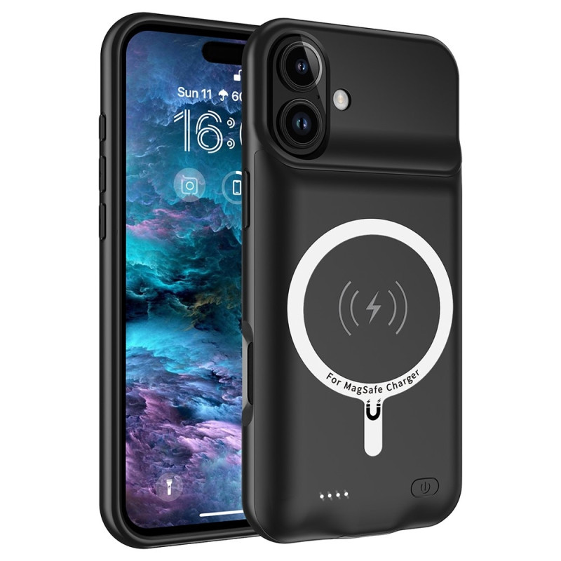 For iPhone 16 Plus Portable Charger Case 7000mAh PowerBank compatible with MagSafe