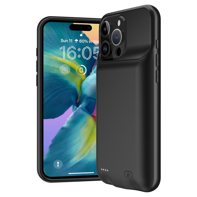 For iPhone 16 Pro Max 7000mAh oppladbart batterideksel Ladetui Powerbank