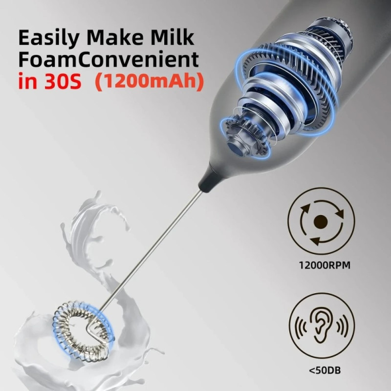 Mini Blender Frother Milk Frother for Coffee Handheld Foam Maker Electric Drink Mixer