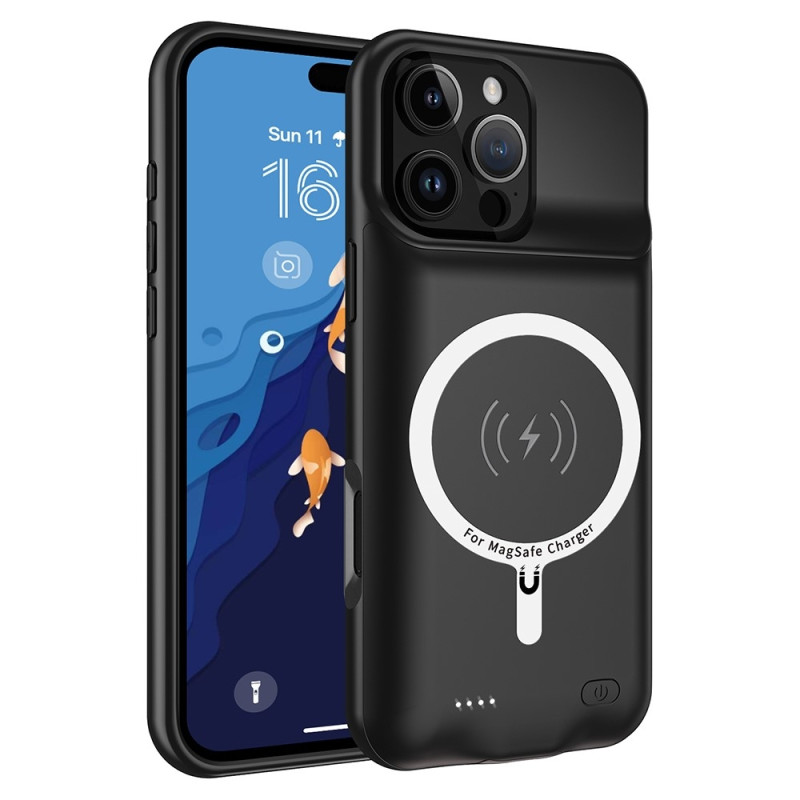 For iPhone 16 Pro Max Portable Charger Case 7000mAh PowerBank compatible with MagSafe