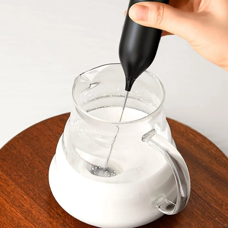 Mini Blender Mælkeskummer Håndholdt Skummer Elektrisk Drikkemixer - Sort