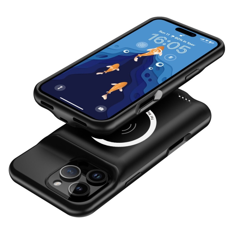iPhone 16 Pro Max kannettavalle laturikotelolle 7000 mAh PowerBank, joka on yhteensopiva MagSafen kanssa