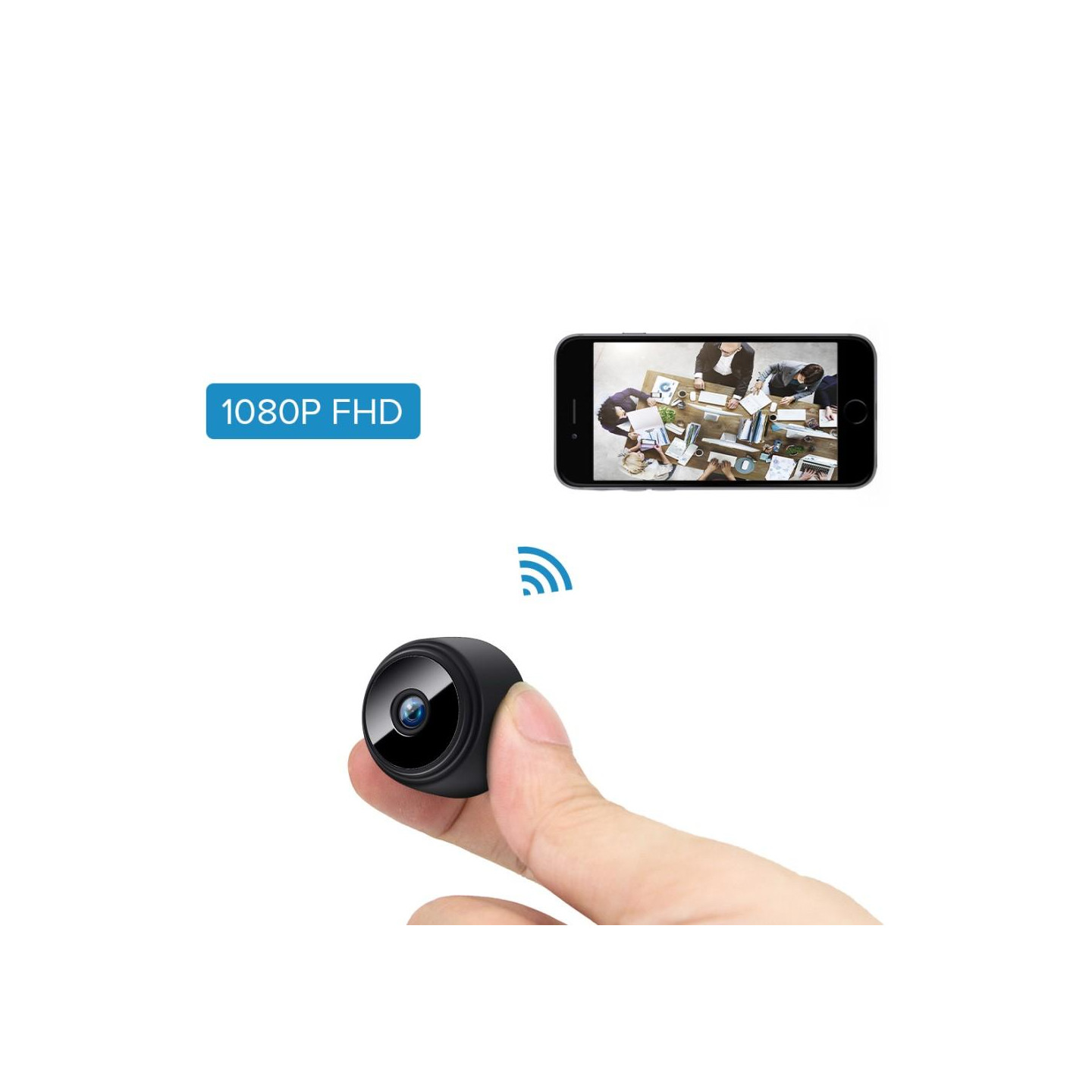 W9 Mini Spy Kamera Trådløs Wifi IP Hjemmesikkerhedskamera HD 1080P