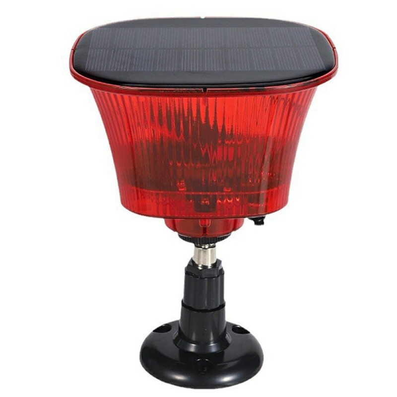 Deterrent Solar Powered Scarecrow Alarm Lamp LED Strobe Fruit Vegetables