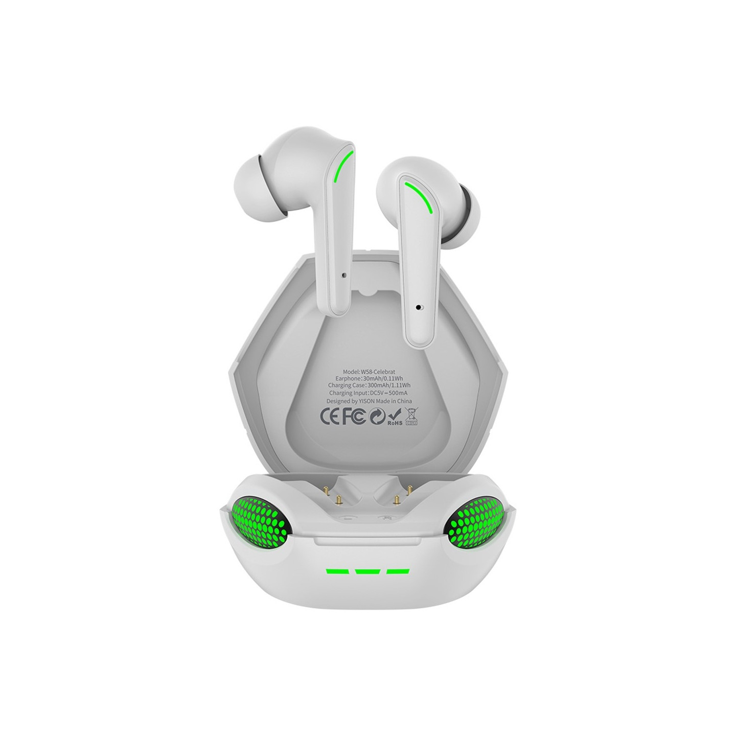CELEBRAT Kobra Design Bluetooth In - Ear kuulokkeet Stereokuulokkeet - valkoinen