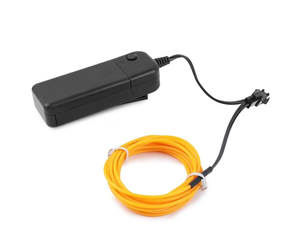 LED Strip för scooter bil motorcykel etc 3 ljuslägen - Gul