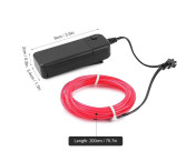 LED Strip för scooter bil motorcykel etc 3 ljuslägen - Gul