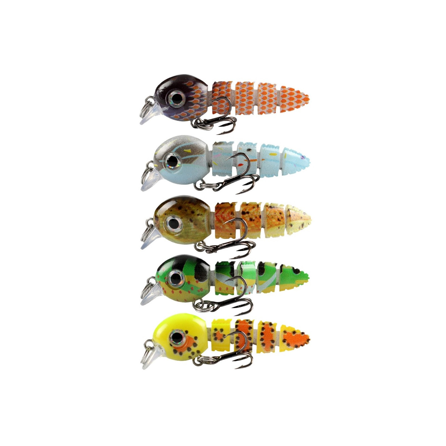 5 fishing lures true to life Crankbait with storage box