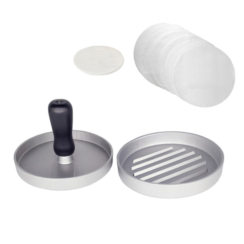 Hamburger Press + 100 kpl Patty Papers Meat Beef Burger Maker