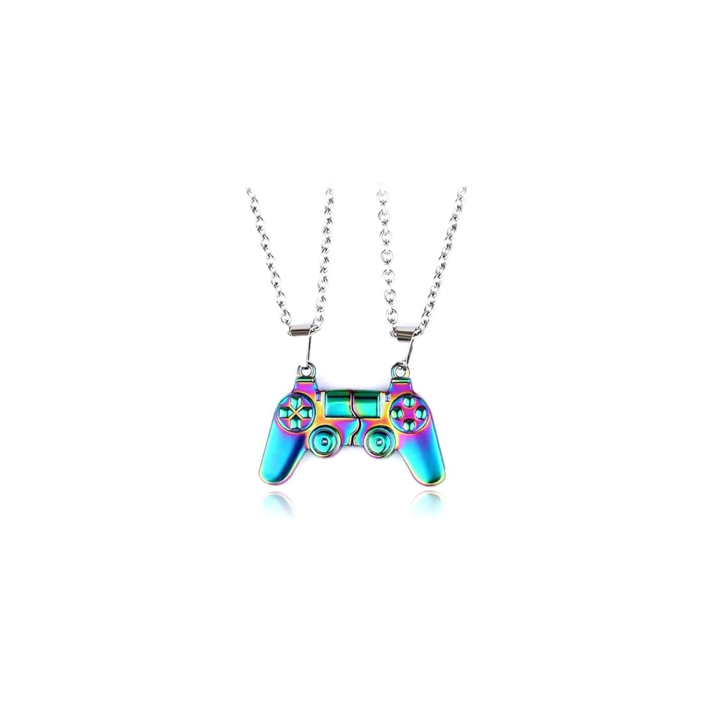 Magnetic Game Controller Necklace Couple Matching Pendant for Friends Valentine's Gifts Lover Oil