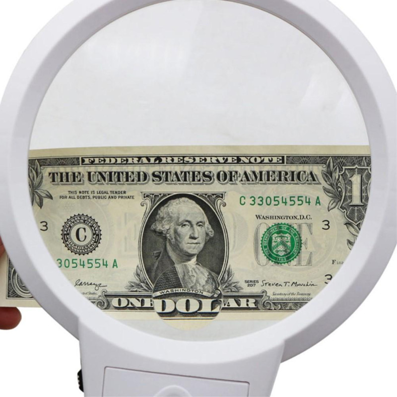 Sammenfoldelig skrivebordstype LED - forstørrelsesglas 130mm 2.5X 5X Forstørrelsesglas