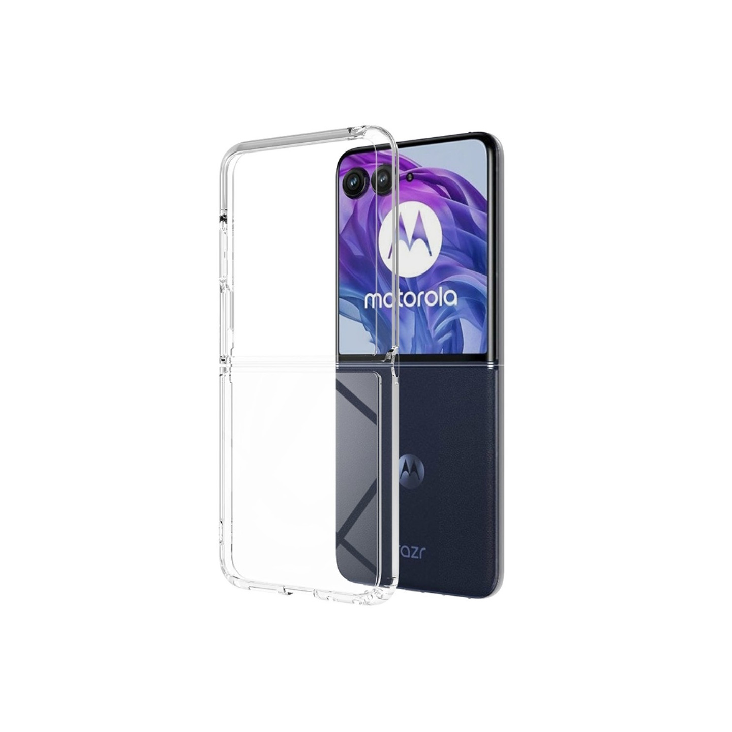 For Motorola Razr 50 Ultra 5G Deksel TPU+Akryl Transparent Telefonveske, Integrert Design
