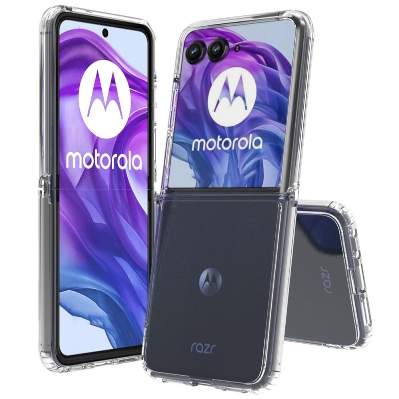 Til Motorola Razr 50 Ultra 5G Cover TPU+Acryl Gennemsigtigt Mobilcover, Integreret Design
