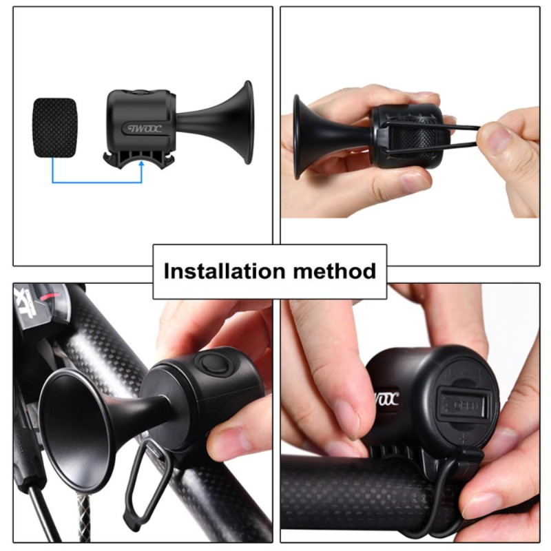 WOOC elektrisk sykkelhorn 120dB dørklokke