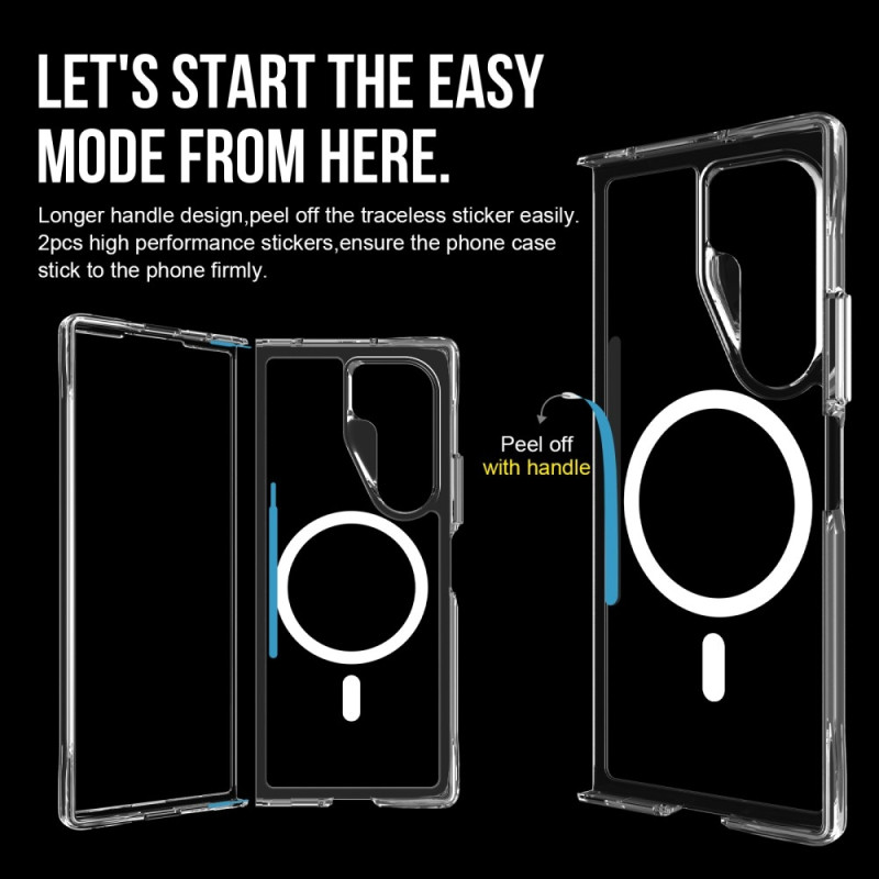 For Samsung Galaxy Z Fold6 5G Case Compatible with MagSafe Clear Phone Cover